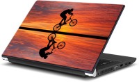 ezyPRNT Cycling and Cycle Racing Sports sunset (15 to 15.6 inch) Vinyl Laptop Decal 15   Laptop Accessories  (ezyPRNT)