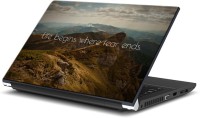 ezyPRNT Life begins where Fear ends Motivation Quote (15 to 15.6 inch) Vinyl Laptop Decal 15   Laptop Accessories  (ezyPRNT)