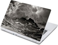 ezyPRNT Huge Clouds Behind Mountain City (13 to 13.9 inch) Vinyl Laptop Decal 13   Laptop Accessories  (ezyPRNT)