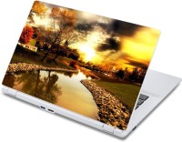 ezyPRNT Beautiful Morning In City (13 to 13.9 inch) Vinyl Laptop Decal 13   Laptop Accessories  (ezyPRNT)