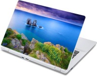 ezyPRNT Sunsets Wildflowers at Ocean Bank Nature (13 to 13.9 inch) Vinyl Laptop Decal 13   Laptop Accessories  (ezyPRNT)
