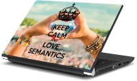 ezyPRNT Keep Calm and Love Semantics (14 to 14.9 inch) Vinyl Laptop Decal 14   Laptop Accessories  (ezyPRNT)