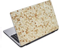 ezyPRNT Brown Textured Squares Pattern (14 to 14.9 inch) Vinyl Laptop Decal 14   Laptop Accessories  (ezyPRNT)