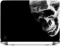 FineArts Skull Smoke White Vinyl Laptop Decal 15.6   Laptop Accessories  (FineArts)