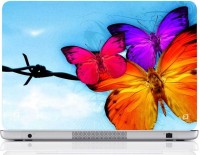 Finest Three Butterflies Vinyl Laptop Decal 15.6   Laptop Accessories  (Finest)