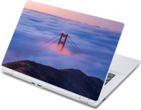 ezyPRNT Golden Gate Fog Nature (13 to 13.9 inch) Vinyl Laptop Decal 13   Laptop Accessories  (ezyPRNT)