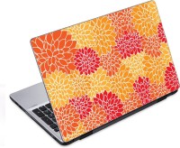 ezyPRNT Only Orange Red Floral Pattern (14 to 14.9 inch) Vinyl Laptop Decal 14   Laptop Accessories  (ezyPRNT)