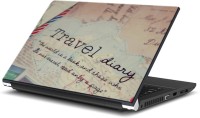 ezyPRNT Travel and Tourism Travel Diary (15 to 15.6 inch) Vinyl Laptop Decal 15   Laptop Accessories  (ezyPRNT)