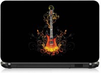 VI Collections FLAMES IN GUITAR SIMBLE pvc Laptop Decal 15.6   Laptop Accessories  (VI Collections)