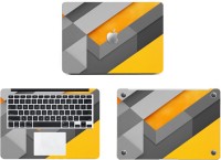 Swagsutra Yellow Grey Pattern Full body SKIN/STICKER Vinyl Laptop Decal 15   Laptop Accessories  (Swagsutra)