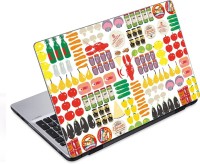 ezyPRNT Food Doodle Art (14 to 14.9 inch) Vinyl Laptop Decal 14   Laptop Accessories  (ezyPRNT)
