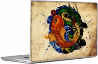 Swagsutra Fish vs Dragon Laptop Skin/Decal For 15.6 Inch Laptop Vinyl Laptop Decal 15   Laptop Accessories  (Swagsutra)
