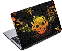 ezyPRNT Skull and Abstract G (14 to 14.9 inch) Vinyl Laptop Decal 14   Laptop Accessories  (ezyPRNT)