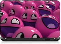 VI Collections PINK BALLS IN SMILING pvc Laptop Decal 15.6   Laptop Accessories  (VI Collections)