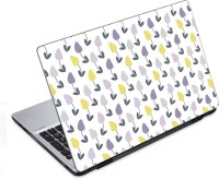 ezyPRNT Leaves and Bud Pattern (14 to 14.9 inch) Vinyl Laptop Decal 14   Laptop Accessories  (ezyPRNT)