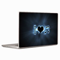 Theskinmantra I Love Music Skin Laptop Decal 14.1   Laptop Accessories  (Theskinmantra)
