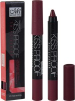 MN Powdery Matte Kiss Proof Soft Purple Lipstick Pack of 1(4 g, PU) - Price 115 78 % Off  