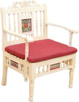 View ExclusiveLane Teak Wood Solid Wood Living Room Chair(Finish Color - Creamish White) Price Online(ExclusiveLane)