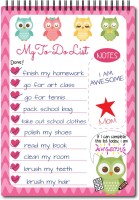 Nourish A4 Kids Owl Planner A4 Planner/Organizer Ruled 75 Pages(Multicolor)
