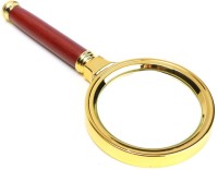 StealODeal Retro Style Metal 70mm 10X Magnifying Glass(Maroon, Gold)
