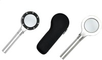 Pia International 8LED Metal 5X Magnifying Glass(Silver)
