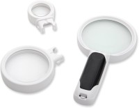 Pia International 3 Lens 2.5X 5X 16X Magnifying Glass(Black, White)