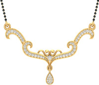 Jewels5 Tanaya 18kt Diamond Yellow Gold Mangalsutra Tanmaniya(Rhodium Plated) Jewels5 Tanaya 18kt Diamond Yellow Gold Mangalsutra Tanmaniya(Rhodium Plated)