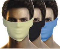 Bikers Gear Set of 3 (Peach-Black-Blue) Anti-pollution Mask(Black, Pack of 3) RS.225.00