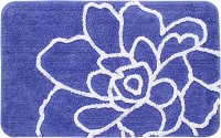 Saral Home Cotton Bathroom Mat(Navy Blue, Medium)