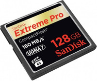 SanDisk Extreme Pro 128 GB Compact Flash Class 10 160 MB/S  Memory Card