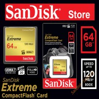 SanDisk Extreme 64 GB Compact Flash Class 10 120 MB/S  Memory Card