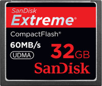 SanDisk Extreme 32 GB Compact Flash 60 MB/s  Memory Card