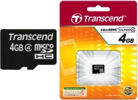 Transcend SDHC 4 GB MicroSD Card Class 4 4 MB/s  Memory Card