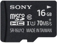 SONY 16 GB MicroSDHC Class 10 70 MB/s  Memory Card(With Adapter)