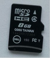 DELL 8 GB MicroSDHC Class 4  Memory Card