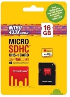 Strontium Nitro 16 GB MicroSDHC Class 10 65 MB/s  Memory Card