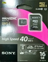 SONY 16 GB MicroSDHC Class 10  Memory Card(With Adapter)