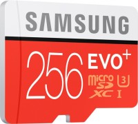 SAMSUNG Evo Plus 256 GB MicroSDXC Class 10 90 MB/s  Memory Card(With Adapter)