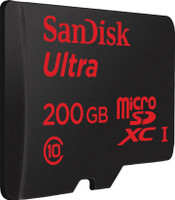 SanDisk Ultra 200 GB MicroSDXC Class 10 90 MB/s  Memory Card(With Adapter)