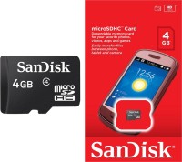 SanDisk Basic 4 GB MicroSDHC Class 4 4 MB/s  Memory Card