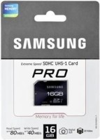 SAMSUNG Pro 16 GB SDHC Class 10 80 MB/s  Memory Card