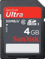 SanDisk Ultra 4 GB SDHC Class 6 30 MB/s  Memory Card