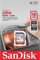 SanDisk Ultra 16 GB MicroSDHC Class 10 30 MB/S  Memory Card