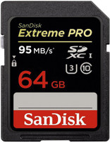 SanDisk extreme pro 64 GB SDXC Class 10 95 MB/s  Memory Card