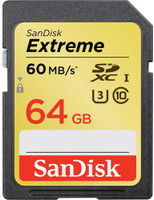 SanDisk Extreme 64 GB SDXC Class 10 60 MB/S  Memory Card