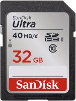 SanDisk Ultra 32 GB Ultra SDHC Class 10 40 MB/S  Memory Card