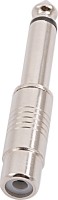 Prodx 6.35mm mono male to rca female metal connector pack of-2 Connector(Silver)