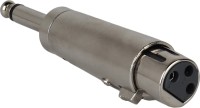 Prodx 6.35mm Mono Male Plug to 3-Pin XLR Female Audio Converter Mic Adapter(Silver)