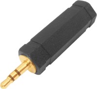 MX Guitar Adaptor - 3.5MM EP Stereo AUX Connector to 6.3MM Stereo Jack Adaptor(Black, Gold)