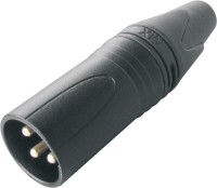 MX XLR 3 PIN MIC MALE CONNECTOR Connector(Black, Gold)